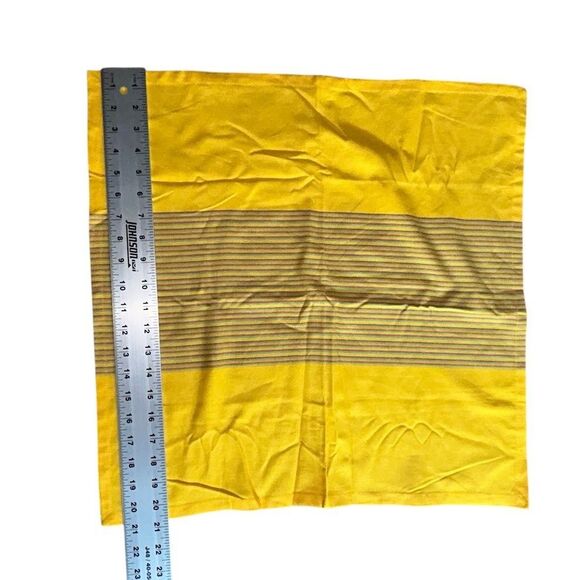 Retro Yellow Colorful Stripes Dinner Cloth Napkins Set of  8 Southwestern 20.5" - Picture 3 of 7